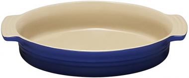 Le Creuset Stoneware 10-1/2-Inch Oval Dish, Cobalt Blue