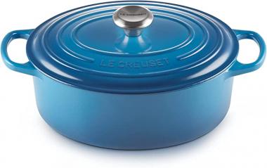 Le Creuset Enameled Dutch Oven Cast Iron Signature Oval Casserole, 29cm, 5 Qt, Marseille