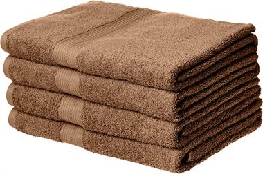 Amazon Basics Fade-Resistant Cotton Bath Towel - 4-Pack, Acorn