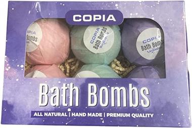 Bath Bombs Gift Set - Lush Bath Bombs, Organic 6 Pack, Large and Fizzy with Rose, Lavender, and Eucalyptus Essential Oils for Aromatherapy, Natural Skin Moisturizers