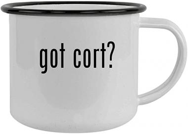 got cort? - 12oz Camping Mug Stainless Steel, Black