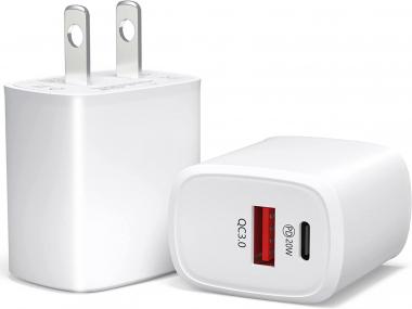 iPhone Charger Fast Charging Blocks-NOKIPATH 20W USB C Wall Charger Block PD Power Adapter Type C Charger Cube Brick USB C Plug for iPhone 14 13 12 Pro Max 11 XS X 8, Watch, Samsung, Google, Android