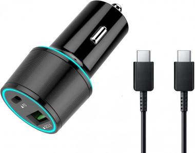 USB C Car Charger UrbanX 21W Car and Truck Charger Compatible with Nokia 8 V 5G UW with Power Delivery 3.0 Cigarette Lighter USB Charger - Black, Comes with USB C to USB C PD Cable 3.3FT 1M