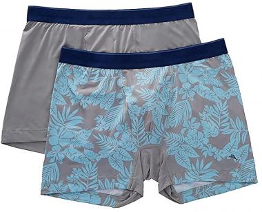 Tommy Bahama Mesh Tech Boxer Briefs 2-Pack Grey/Print MD (32-34" Waist)