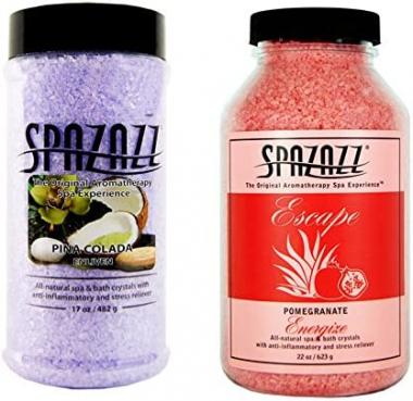 Spazazz Aromatherapy Spa and Bath Crystals - Pina Colada 17oz/Pomegranate 22oz