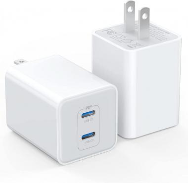 USB C Wall Charger 40W, 2 Pack Dual Port 20W PD 3.0 Type C Fast Charging Block, Durable Compact Power Adapter for iPhone 11/12/13/14 /Pro Max, XS/XR/X, iPad Pro, AirPods Pro, Samsung Galaxy(White)