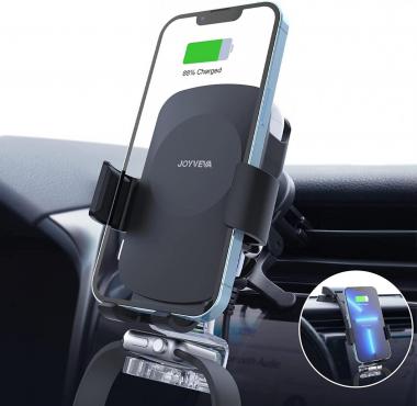 JOYVEVA 3 in 1 Wireless Car Charger, Fast Charging Auto Clamping Car Mount, Air Vent Dashboard Car Phone Holder for iPhone14/14 Pro Plus/13/12/11/8, AirPods Pro/3/2, Apple Watch 7/6/5/4/3/2/1/SE