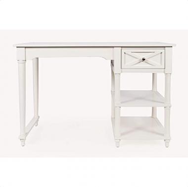 Dillard Farmhouse Writing Desk, Finished Back, Built-in Outlet