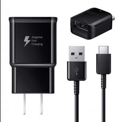 Fast Charger with USB Type C 6.6FT (2m) Cable & OTG Adapter for Samsung Galaxy S9/S9 Plus/S8/S8 Plus/S10/S10e/S10 Plus/Note 8/Note 9/Note 10/A01/A13/A03s/A21/A30/A31/A32/A33 /A51/A52/A53/A71/S20/S21