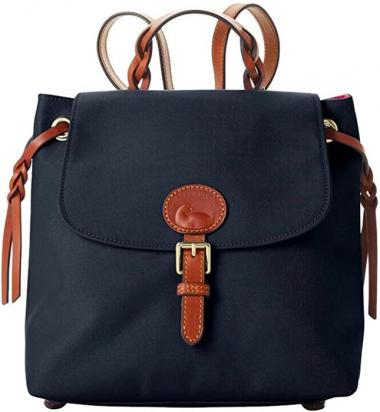 Dooney & Bourke Nylon Flap Backpack (Navy)