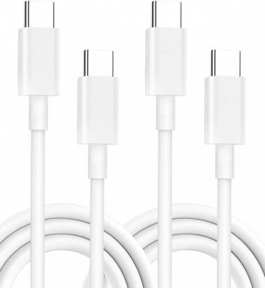 USB C to USB C Charging Cable, USB C Charger Power Cord for MacBook Air, MacBook Pro, iPad Pro 11/12 inch, iPad Air 5/4th Generation, iPad Mini 6, Samsung Galaxy, Pixel, LG(2Pack 6.6ft)