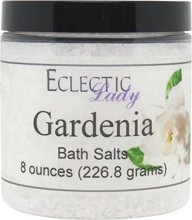 Gardenia Bath Salts by Eclectic Lady, 8 ounces