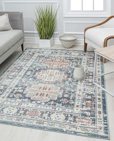 Rugs America Gallagher Collection GL55C Prussian Sundara Transitional Vintage Area Rug 8' x 10'