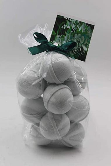 Spa Pure EUCALYPTUS & SPEARMINT - 14 Bath Bomb Fizzies - 14 per bag - USA MADE, SHEA, MANGO AND COCOA BUTTER, Ultra Moisturizing - Great for Dry Skin