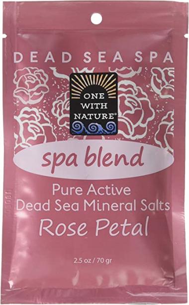 One With Nature Rose One with Nature Dead Sea Spa Blend Rose Petal Bath Salts, 1.13 Pound