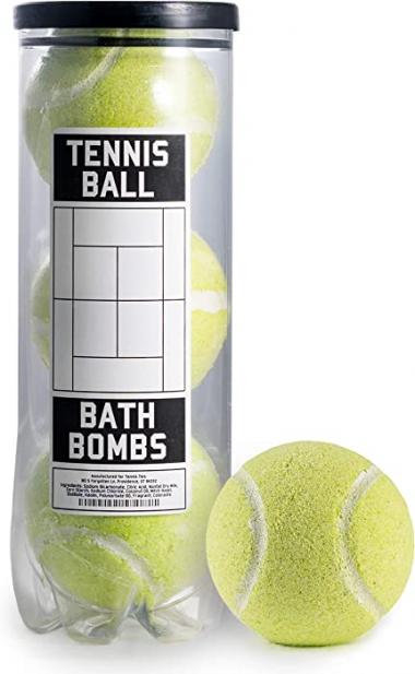 Tennis Ball BATH BOMBS - 3 pack - Large, 6 oz Scented Bath Bomb Fizzies - Great Gift for Players, Women, Girls, Birthdays, Coaches, Opponents, Doubles Partners, High School Tennis, Women Leagues