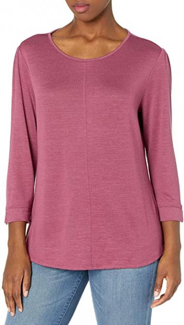 Van Heusen Women's 3/4 Sleeve Knit Top