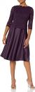 Alex Evenings Women's Plus Size Tea-Length Lace Mock Dress