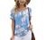 Feiersi Women's Summer Floral Tunic Tops Casual Blouse Short Sleeve Buttons Up T-Shirts