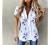 5665 Women Hawaii Button-Down Shirts, 3/4 Sleeves Casual Blouse High Low Side Slit V-Neck Beach Pockets T-Shirt Tunic Tops