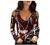 Cold Shoulder Tops for Women Vintage Floral Aesthetic Skull Print Deep V Lace Long Sleeve T Shirts Slim T-Shirt Blouse