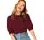 SheIn Women's Puff Sleeve Casual Solid Top Pullover Keyhole Back Blouse