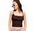 SOLY HUX Women's Ruffle Trim Tie Back Backless Cami Crop Top