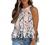 Womens Summer Tops 2022 High Neck Summer Boho Floral Halter Tank Tops Babydoll Ruffled Flowy Sleeveless Shirts Blouses