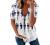 Womens Zipper Short Sleeve Tops and Blouses Casual Loose Fitting V Neck Tunics Trendy Color Block Tees Summer T Shirts