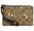 COACH WOMENS Corner Zip Wristlet In Canvas Leather