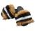 Jancoco Max Faux Fur Slides - Women's Fur Fluffy Slippers Furry Slides Summer Sandals Open Toe Indoor Outdoor Fuzzy Slides