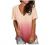 Womens Tops Summer V Neck T Shirt Rolled Sleeve Side Split Casual Short Sleeve Printing Tee Tops Loose Workout Tops