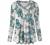 FOLUNSI Women’s Plus Size Short Sleeve Henley Shirt V Neck Floral Blouses Tunic Tops M-4XL