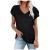 Smooto 2022 Women Summer Blouses Casual V-Neck Short Sleeve T-Shirt Oversized Blouse Women Basic Tee Tops