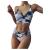 Smooto Swimsuit Women's Two Piece Bikini Set Tie-Dye Printed Cross-tie Sexy Split Bikini Push Up Hight Waist Bikini