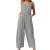 Hesxuno Jumpsuits for Women Casual Loose Plus Size Overalls Retro Print Wide Leg Buttons Jumpsuits Rompers with Pockets