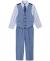 Van Heusen Boys' 4-Piece Formal Suit Set, Vest, Pants, Collared Dress Shirt, and Tie