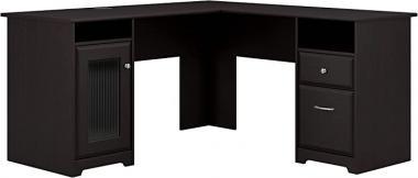 Bush Furniture Cabot L Shaped Computer Desk in Espresso Oak, Medium