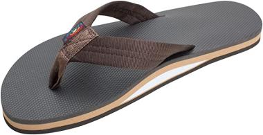 Rainbow Sandals Men's Single Layer Soft Top 1" EVA Rubber Filled Nylon Strap