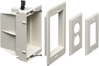 Arlington DVFR1W-1 Recessed Electrical/Outlet Mounting Box, Single Gang