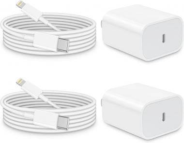 iPhone 14 13 12 Charger Fast Charging, 【Apple MFi Certified】 2-Pack 20W USB C Fast Charger with 6FT USB C to Lightning Cable Compatible with iPhone 14/13/12/11/Xs/8, iPad, AirPods Pro and More