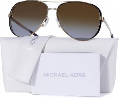 Michael Kors MK5004 CHELSEA Aviator Sunglasses For Women + BUNDLE with Designer iWear Eyewear Care Kit