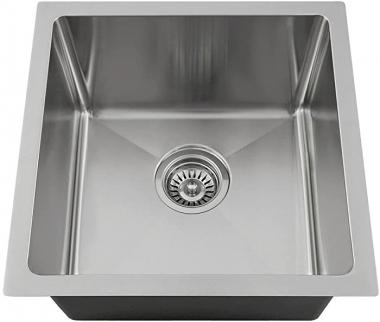 MR Direct 1717-14 Stainless Steel Undermount 17 in. Single Bowl 3/4" Radius Kitchen Sink