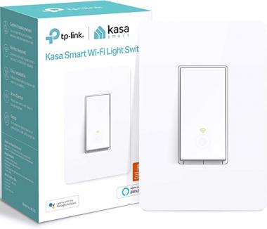 Kasa Smart Light Switch HS200, Single Pole, Needs Neutral Wire, 2.4GHz Wi-Fi Light Switch Works with Alexa and Google Home, UL Certified, No Hub Required , White