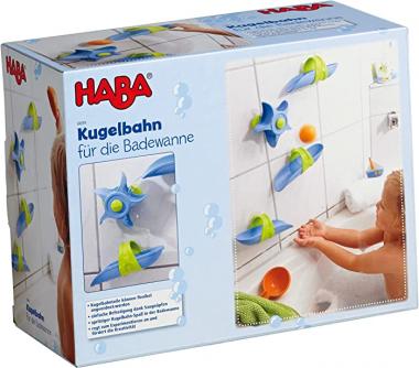 HABA Bathtub Ball Track - 6 Piece Play Set - Fosters Experimentation & Creativity for Ages 3 and Up