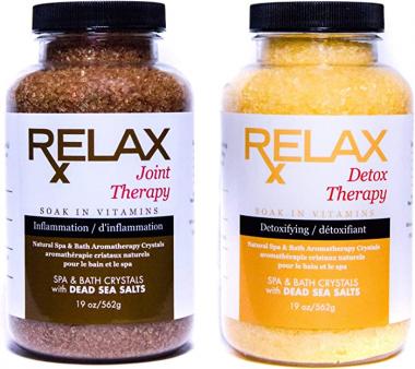 Natural Epsom Salt Infused with Aromatherapy (2 Pack) Premium Bath Salts - Dead Sea Salts - Essential Vitamins and Minerals for Aches, Pains, Cramps - Safe for Spa & Bath