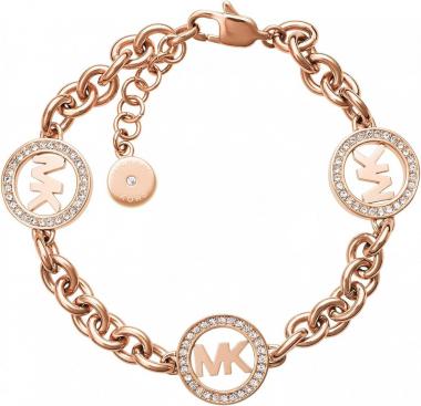 Michael Kors Women's Stainless Steel Chain Bracelet with Crystal Accents