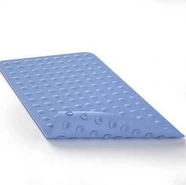 Non Slip Rubber Bathtub Mat Shower Tub Mat Baby Bath Mat, 100% Natural Rubber no Chemical Smells Perfect for Baby and Elder, with Suction Cups, Machine Washable, 28 X 16 inches, Blue