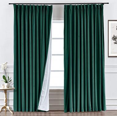 ChadMade Custom Velvet Curtain Drapery, for Traverse Rod and Rod, Living Room Curtain Home Theater Curtain, Room Divider, Blackout Thermal Room Darkening Unlined Curtain, Birkin Collection