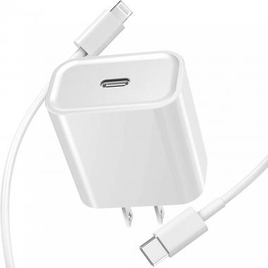 [Apple MFi Certified] iPhone Charger, esbeecables 20W PD Rapid Type-C Power Fast Wall Charger Plug with 6FT USB-C to Lightning Quick Charge Data Sync Cord for iPhone 13/12/11/XS/XR/X 8/SE/iPad/AirPods